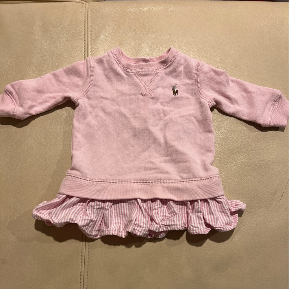 Ralph Lauren Pink Ruffled Kids Sweater